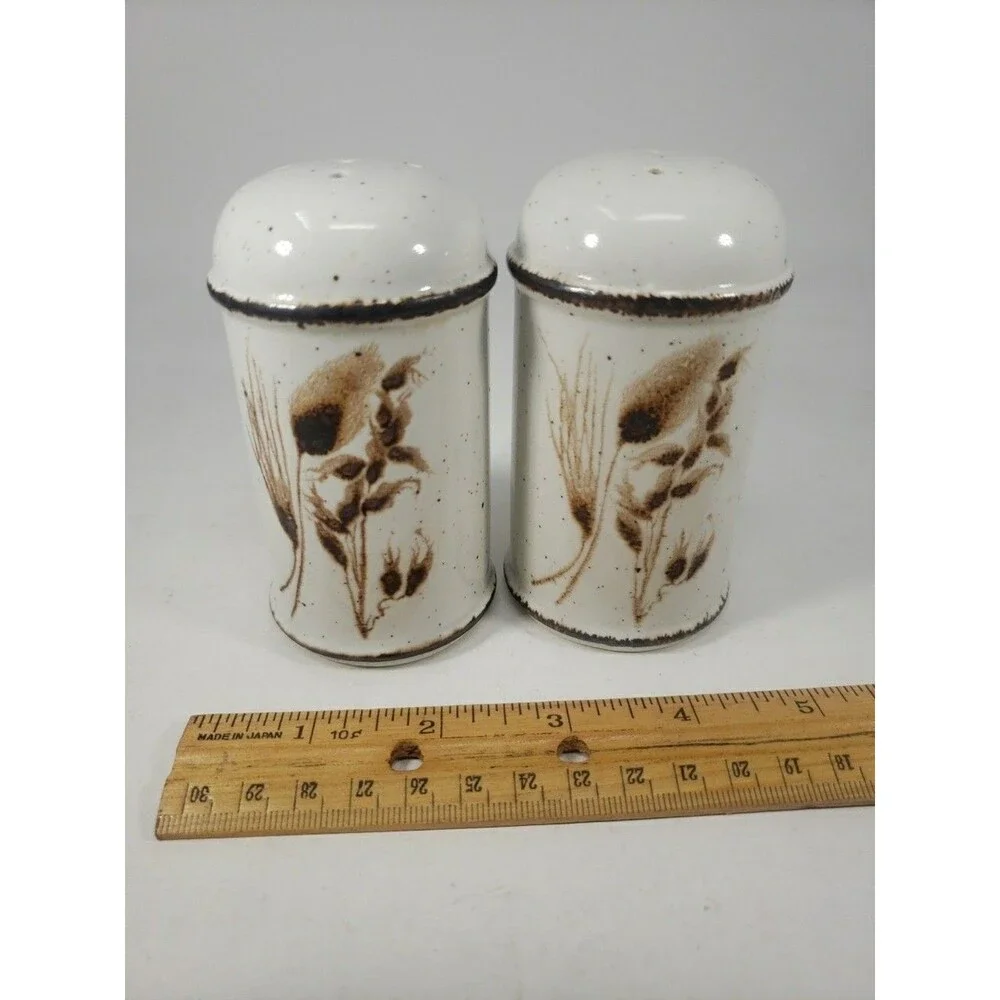 Vtg Midwinter Stonehenge WILD OATS salt & Pepper Shakers Eve Midwinter England